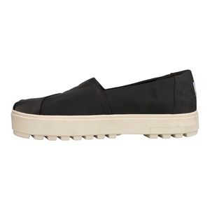 TOMS Womens Slip-On Shoes Alpargata Lug Flats Casual Black Platform Sneakers